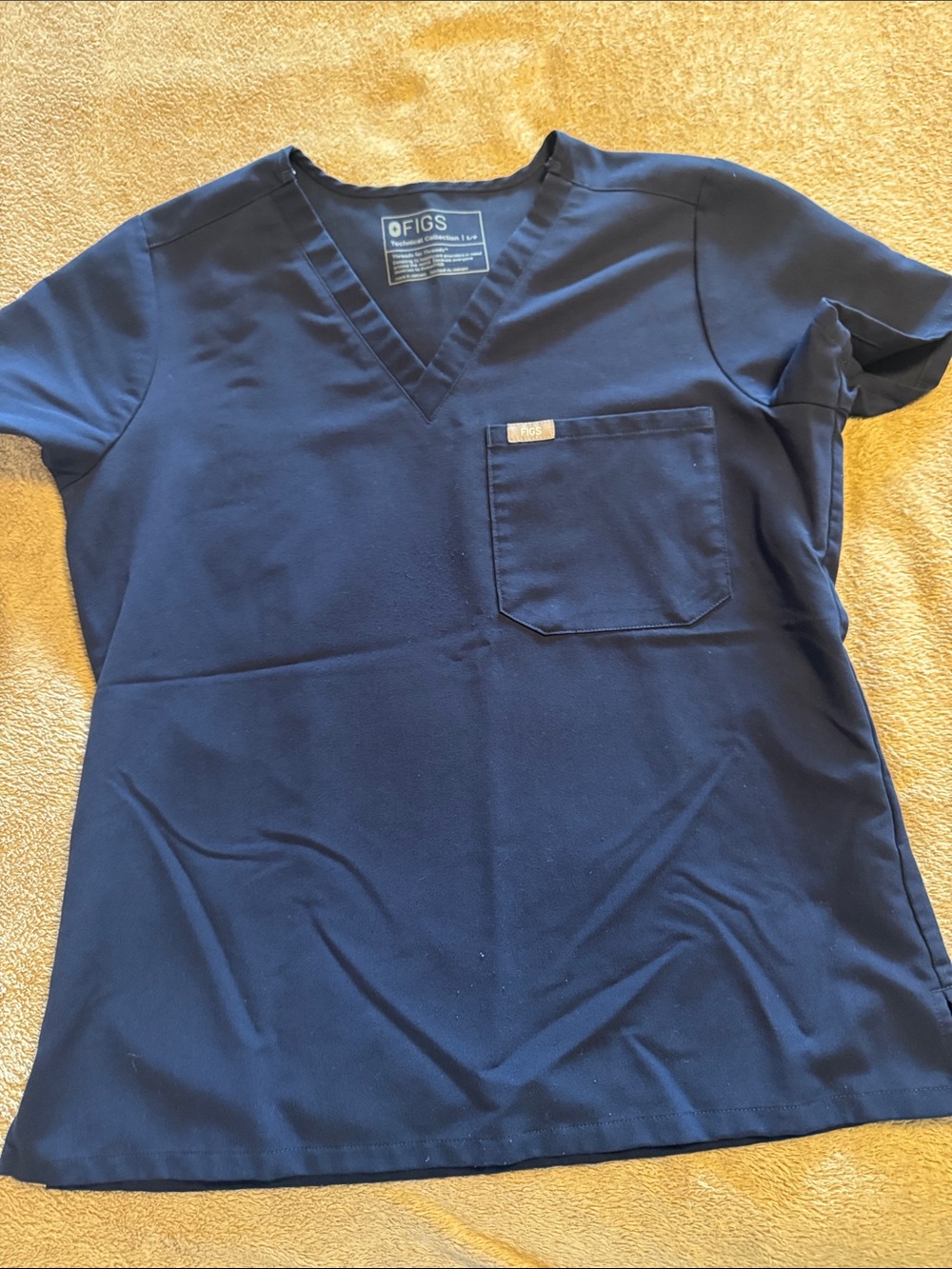 FIGS Women's V-Neck Scrub Top — Navy Blue